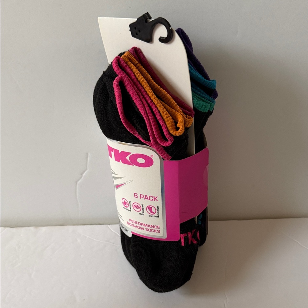 New TKO Women’s Performance No Show 6 Pack Socks